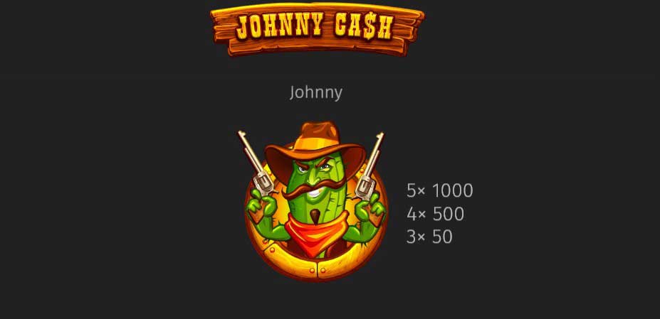 Johnny Cash slot game rules and Johny symbol